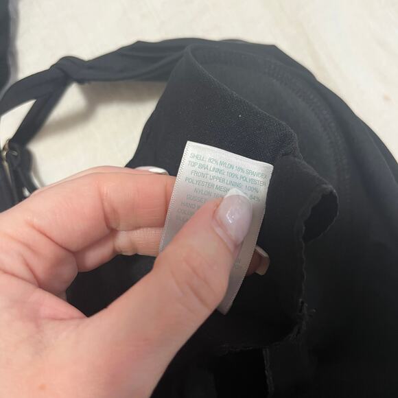 Kona Sol Black One Shoulder One Piece Bathing Suit Size Large - Picture 5 of 7